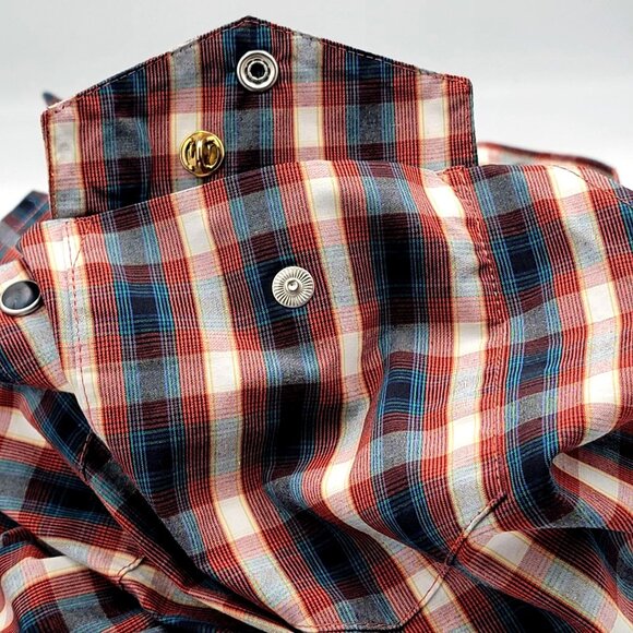 Plaid Halter Apron Cowgirl Country Girl  Top With Fringe Hem & Tie Back - Picture 14 of 15